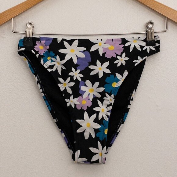Xhilaration Other - Floral Bikini Bottom Xhilaration Size Small Black White Purple Blue Daisies